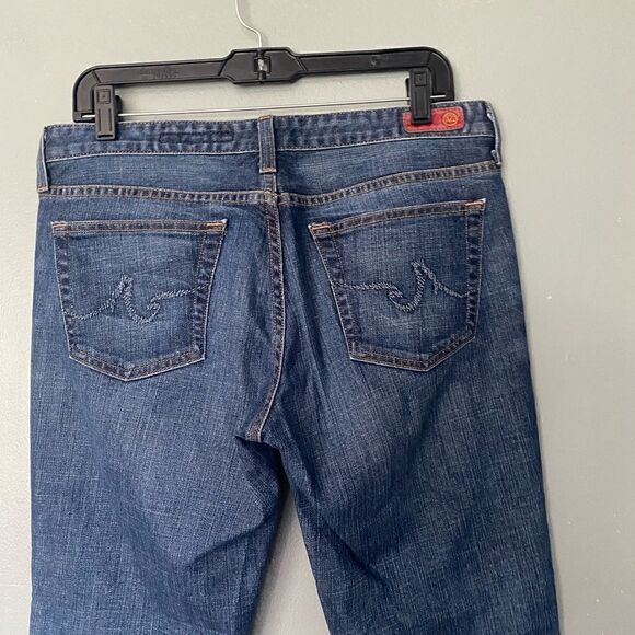 AG Adriano Goldschmied The Club Dark Wash Flare Jeans 31R - Picture 5 of 10